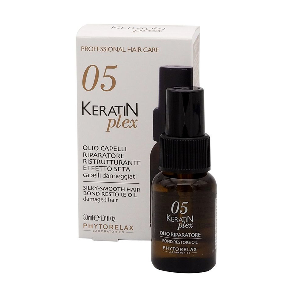 Відновлювальна олія для волосся Phytorelax Laboratories Keratin Plex Silky-Smooth Hair Bond Restore Oil з кератином, 30 мл